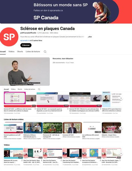 Sclérose en plaques Montreal YouTube